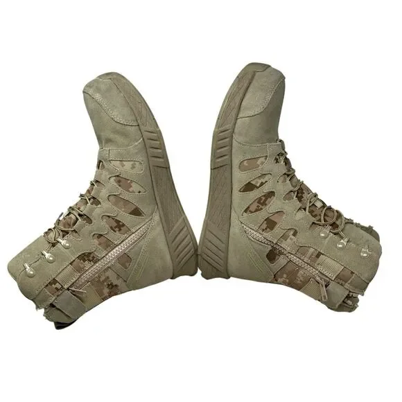 Reebok Tactical Boots Mens 11 Tan Camo 8in Floatride Energy Side Zip Military - Picture 10 of 13